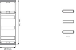 Zeichnung AP-Rahmen Normverteiler IP30