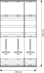 Zeichnung AP-Rahmen Zähler-Normverteiler IP30