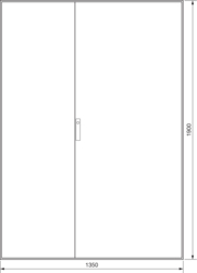 Zeichnung Anreihstandschränke, IP54, mit Klarsichttür, Schutzklasse I, Tiefe 600 mm, Schrankhöhe 1900 mm Stahlblech