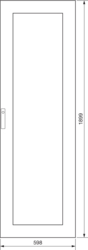 Zeichnung Türen, Schutzklasse II, rechts, Klarsicht Materialmix