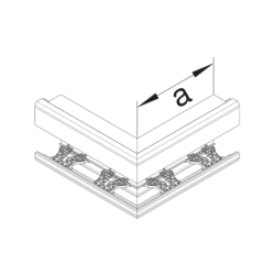 Zeichnung BRN70170A (assymetrisch) Außeneck PVC