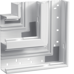 BR652105D9010 Flachwinkel aus Grundprofil zu BR 68x210mm Oberteil 2x80mm in reinweiß