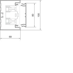 Querschnitt BRA65100 Unterteil Aluminium