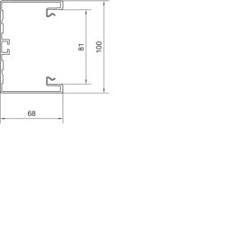 Querschnitt BRA65100 Unterteil Aluminium