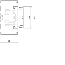 Querschnitt BRA65130 Unterteil Aluminium