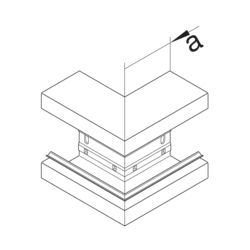 Zeichnung BRA85130 Außeneck Aluminium