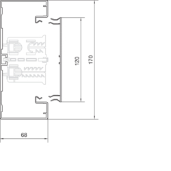 Querschnitt BRA65170B Unterteil Aluminium