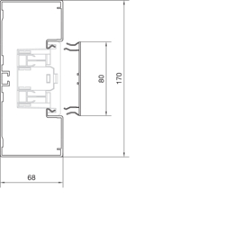 Querschnitt BRA65170 Unterteil Aluminium