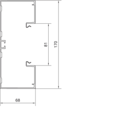 Querschnitt BRA65170 Unterteil Aluminium