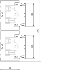 Querschnitt BRA65210D Unterteil Aluminium