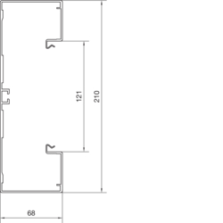 Querschnitt BRA65210B Unterteil Aluminium