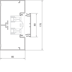 Querschnitt BRA85170 Unterteil Aluminium