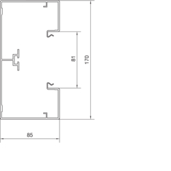 Querschnitt BRA85170 Unterteil Aluminium