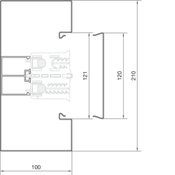 Querschnitt BRS100210B Unterteil Stahlblech