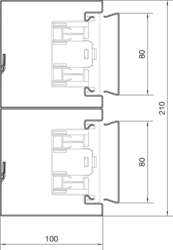 Querschnitt BRS100210D Unterteil Stahlblech