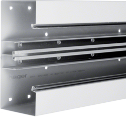 BRS1002101B9010 Brüstungskanal-Unterteil C-Profil BRS 100x210mm OT 120mm aus Stahlblech reinweiß
