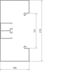 Querschnitt BRS100210B Unterteil Stahlblech