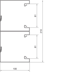 Querschnitt BRS100210D Unterteil Stahlblech