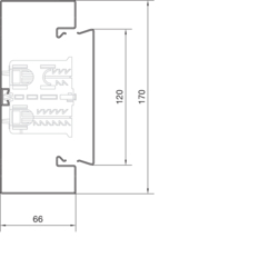 Querschnitt BRS65170B Unterteil Stahlblech