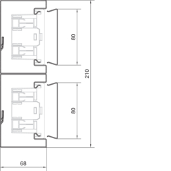 Querschnitt BRS65210D Unterteil Stahlblech