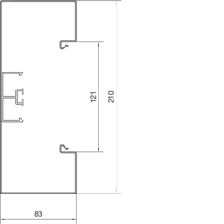 Querschnitt BRS85210B Unterteil Stahlblech