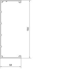 Querschnitt DABA Deckenanschlussbahn, Aluminium Aluminium