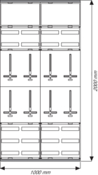 Product Drawing Cadres apparents tableaux de comptage normés IP30