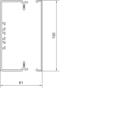 Querschnitt FB60150 Unter- und Oberteil PVC