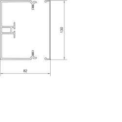 Querschnitt FB80130 Unter- und Oberteil PVC