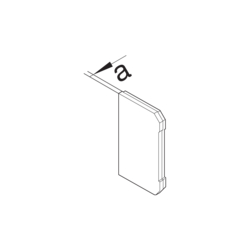 Product Drawing BRN70170A (asymétrique) Embout gauche PVC