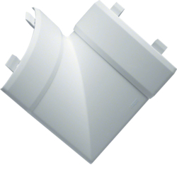 L27719010 Flachwinkel schnittkaschierend aus PVC zu Eckkanal EK 40x40mm reinweiß