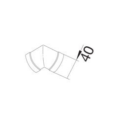 Zeichnung EK40040 Außeneck PVC