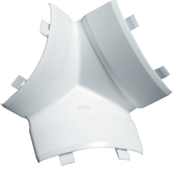 L27799010 T-Stück schnittkaschierend aus PVC zu Eckkanal EK 40x40mm reinweiß