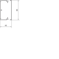Querschnitt LF40090 Unter- und Oberteil PVC