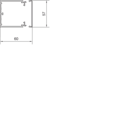 Querschnitt LF60060 Unter- und Oberteil PVC