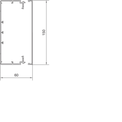 Querschnitt LF60150 Unter- und Oberteil PVC