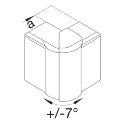 Zeichnung LFH60090 Außeneck verstellbar ABS