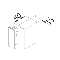 Zeichnung SL200551 und SL200552 Endstück PC - ABS