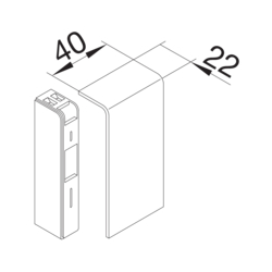 Zeichnung SL200801 und SL200802 Endstück PC - ABS