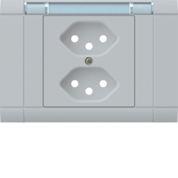 WH22620403G EB Frontset 2x T13 Ecoline mit Beschr. Hellgrau