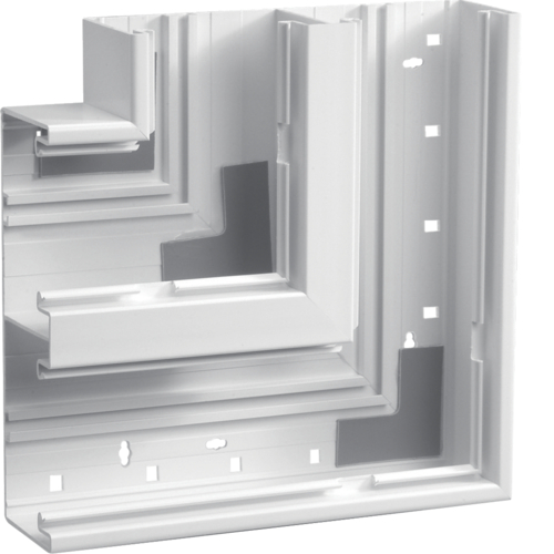 BR652105D9010 Flachwinkel aus Grundprofil zu BR 68x210mm Oberteil 2x80mm in reinweiß