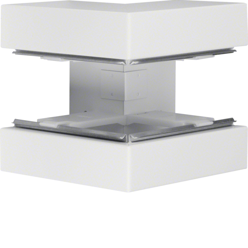 BRS10017039010 Außeneck aus Grundprofil zu BRS 100x170mm Oberteil 80mm aus Stahlblech reinweiß