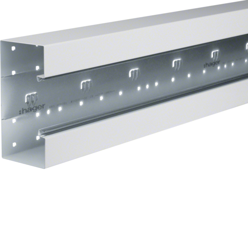 BRS8517019010 Brüstungskanal-Unterteil frontrast BRS 85x170mm OT 80mm aus Stahlblech reinweiß