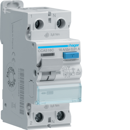 CCA516C Fehlerstrom-Schutzschalter 1P+N 16A 10mA A