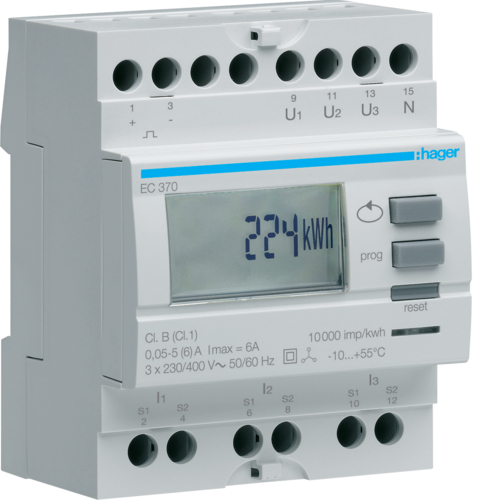 EC370 Compteur tri via transfo simple tarif