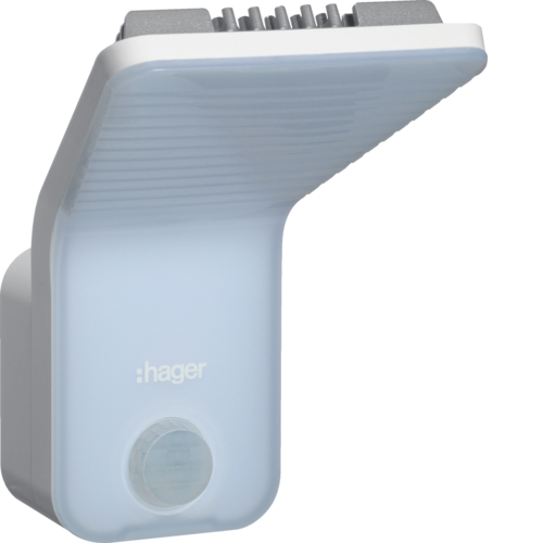 EE610 Außenbewegungsmelder 140° mit LED-Leuchte,  IP55, weiß