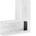 BR6510059010 Flachwinkel aus Grundprofil zu BR 68x100mm Oberteil 80mm in reinweiß