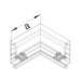 Product Drawing BRN90170 (hauteur 90 mm) Angle intérieur PVC