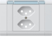 WH22620400G EB Frontset 2x T13 Ecoline mit Beschr. Ultraweiss