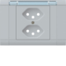 WH22620403G EB Frontset 2x T13 Ecoline mit Beschr. Hellgrau